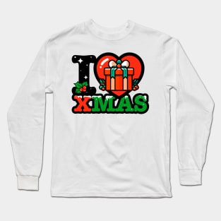 I heart christmas present xmas Long Sleeve T-Shirt